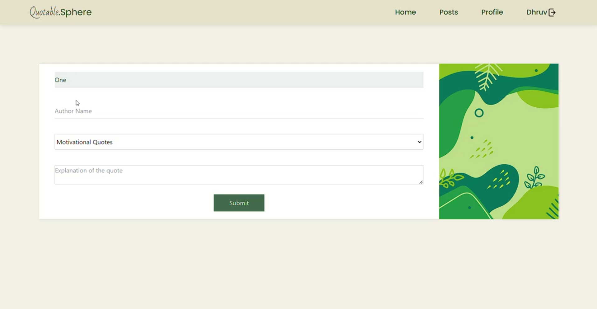 Quote Sharing App Screenshot 1